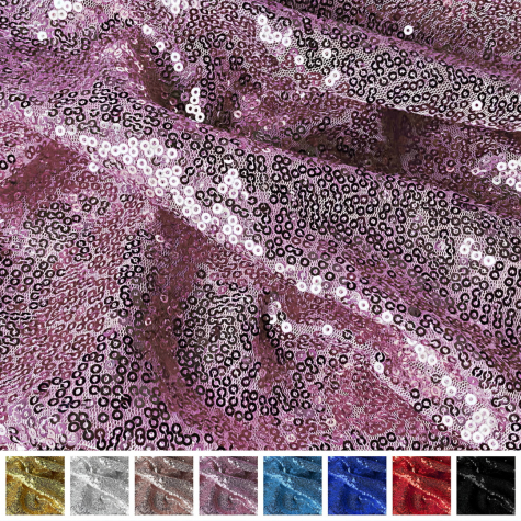 Preview: Paillettenstoff Meterware Preview: Paillettenstoff rose